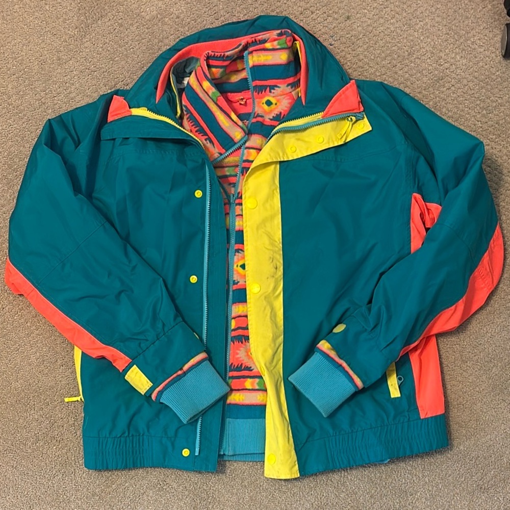 Colorful Windbreaker Reversible Jacket